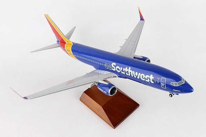 daron 737-800 skymarks southwest 飞机模型带齿轮和木架心(1/100